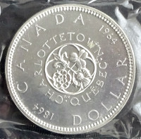 1964 Canada Charlottetown $1 Silver Dollar