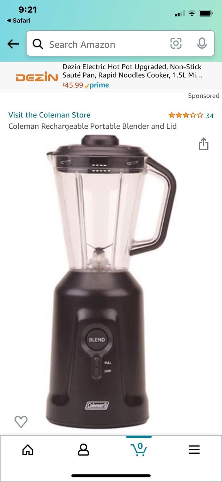 Coleman Rechargable Portable blender Processors, Blenders & Juicers