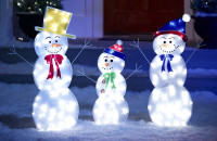 3-pc. Holographic Snowman set, New