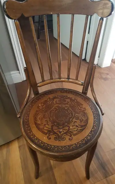 Pair of antique chairs from the North American Bent Chair Compan, View more