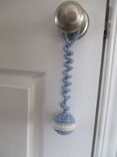 Crochet Door Hanging Cat Toy with bell