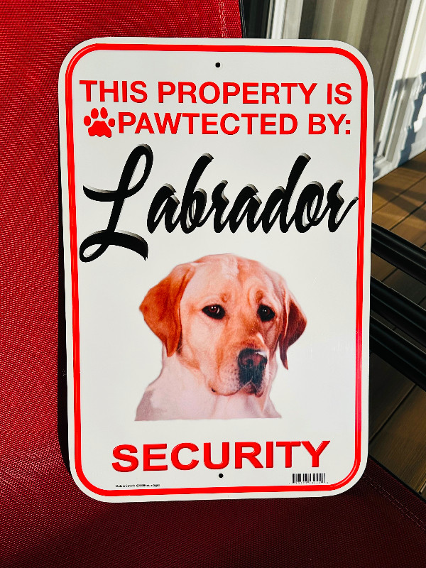 NEW ~ Large White Tin Labrador Retriever sign in Arts & Collectibles in Saint John - Image 2