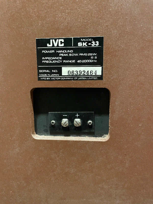 Vintage JVC speaker pair, new price. in Speakers in St. Catharines - Image 3