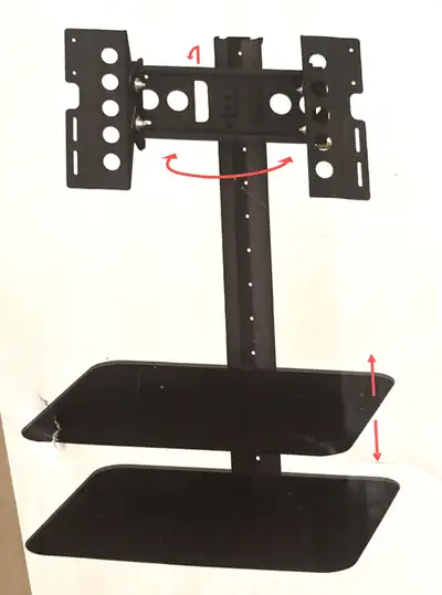 Tilt & Turn Flat Panel TV Mount With AV Shelving, View more