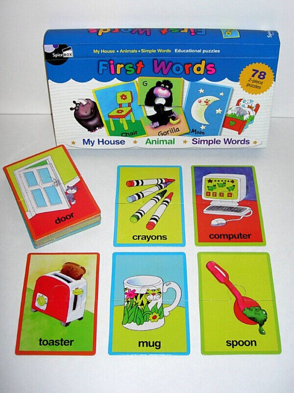 78  2-Piece Puzzles Set - SpiceBox First Words in Toys in Edmonton - Image 2