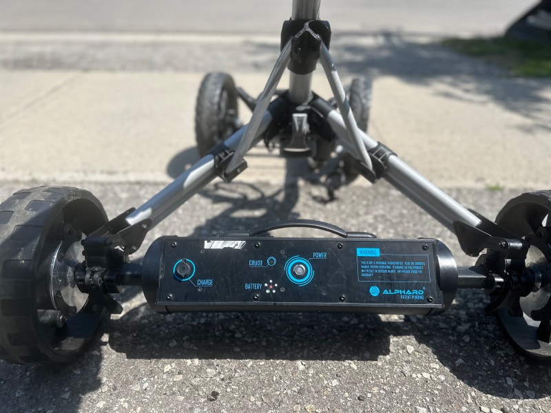 Alphard motorized golf club booster with Clicgear 3.5 push cart Golf