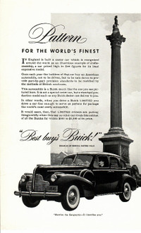 Vintage Car Advert. 1940 Buick