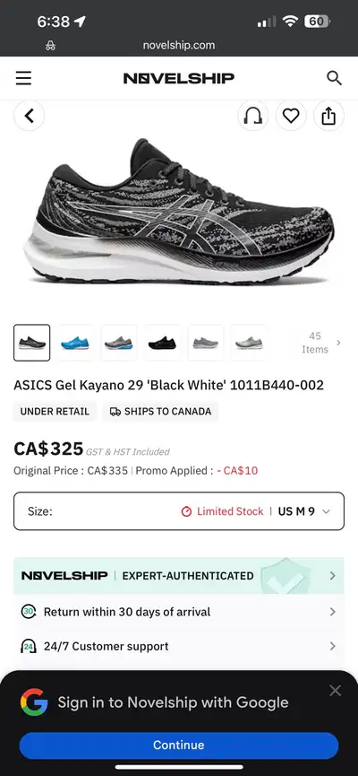 Asics Gel kayano 29 Pronated Shoe, View more