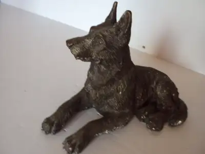 SOLID COPPER NICKEL PLATED - GERMAN SHEPHERD, View more