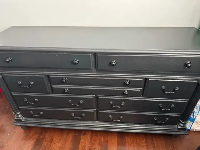 Dresser, solid wood, excellent condition, refinished black in Dressers & Wardrobes in Oakville / Halton Region - Image 3