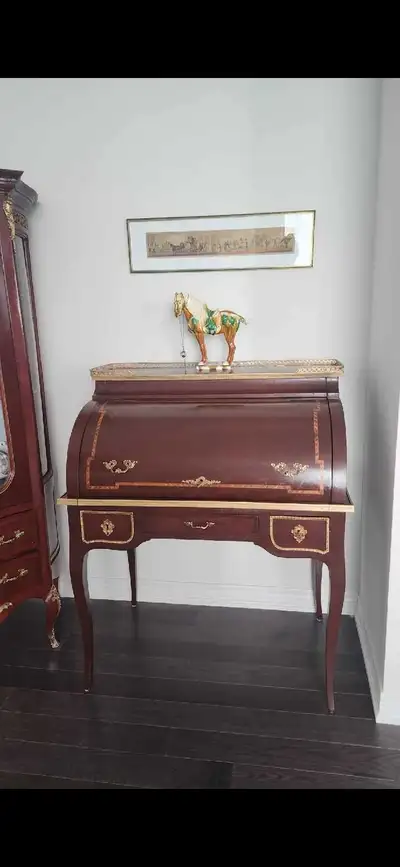 French Provincial Roll Top Desk, View more