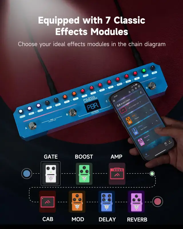 Flamma FG200 Guitar effects processor in Amps & Pedals in Windsor Region - Image 5