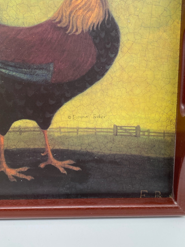 Emma Baker Pimpernel Wood Rooster Tray in Kitchen & Dining Wares in Oshawa / Durham Region - Image 2