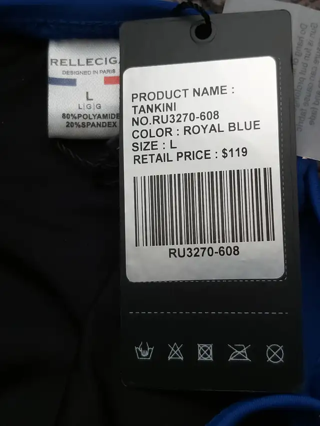 RELLECIGA Royal Blue Tankini Top Large Adjustable Straps in Women's - Tops & Outerwear in Kitchener / Waterloo - Image 6