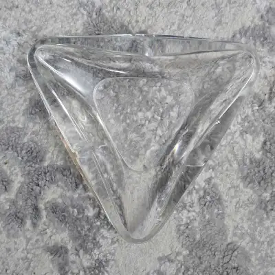 Triangle Crystal Ashtray - Signed, View more