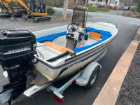 16 ft center console with 80 hp outboard and trailer