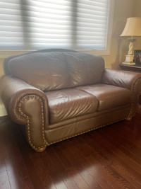 Leather couch and love seat 