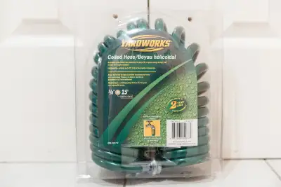 BRAND NEW - Yardworks Coiled Hose, View more