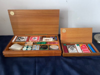 RARE, EXCEPTIONAL, VINTAGE ITALIAN POKER CHIPS / PLAQUES, WOOD