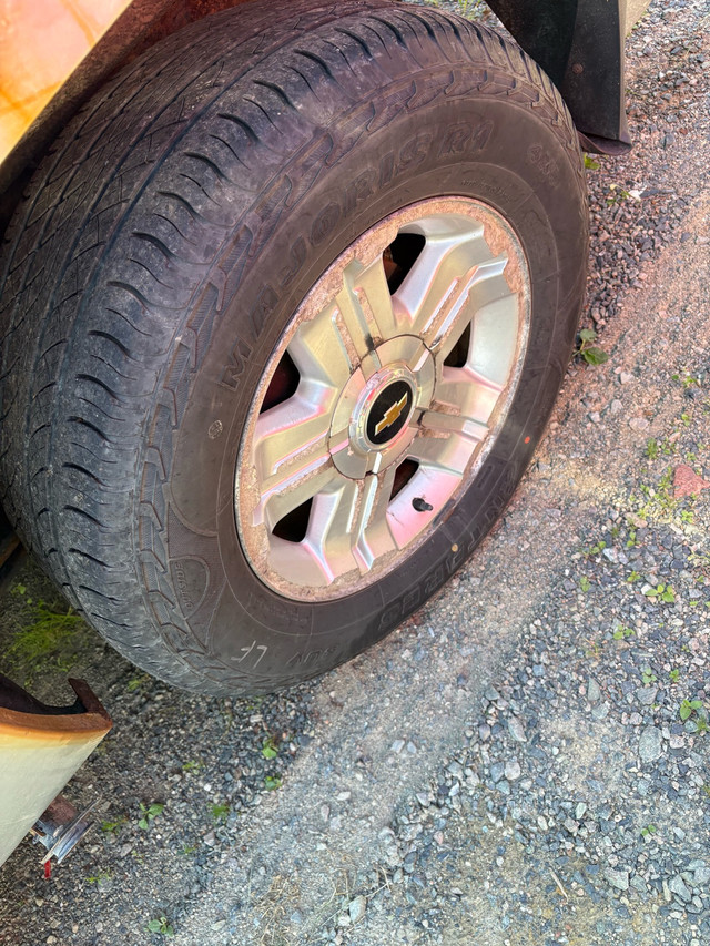 18” chev rims and tires  in Tires & Rims in Cape Breton