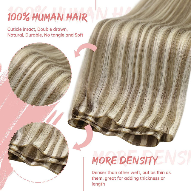 NEW: 24 Inch Real Human Hair Weft Extensions, 60 grams in Other in Markham / York Region - Image 2