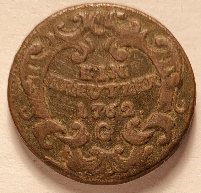 1762 Austria Ein Kreutzer Copper Coin in Arts & Collectibles in St. Catharines