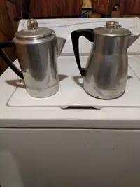 2 VINTAGE COFFEE CAMP PERCULATORS
