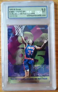 1995-96 Skybox Hoops Grant Hill NNO CO-Rookie of the Year GRADED