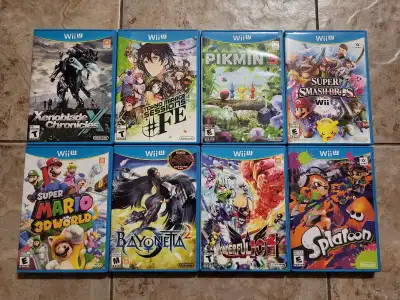 Xenoblade x - $40 The wonderful 101 - $20 Tokoyo Mirage - $30 Splatoon - $20 Pikman 3 - sold Boyonet...