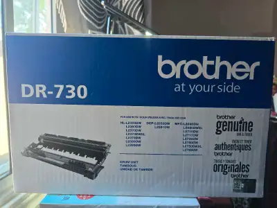 Je vends un tout nouveau tambour pour imprimante Brother, modèle DR-730, parfait pour maintenir votr...