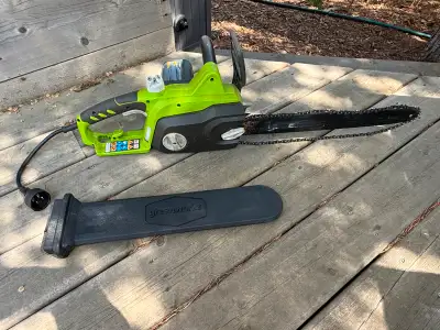 We've had this chainsaw for 4-5 years. It's been okay. The chain has slipped on me occasionally. I'm...