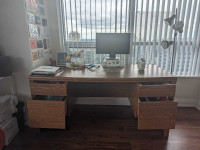 Sauder big wooden desk with 4 drawers
