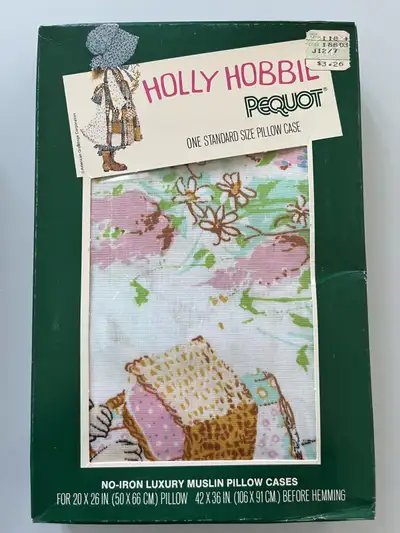 NEW - Vintage Pequot Holly Hobbie Garden Girl Pillowcase, View more