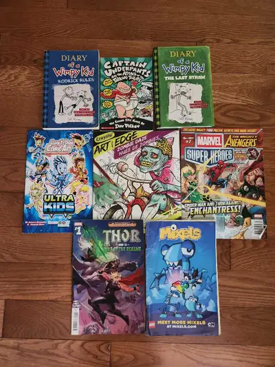 Diary of a Wimpy Kid and Captain Underpants Books, View more