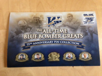 All time Blue Bomber greats 75th Anniversary pin collection with
