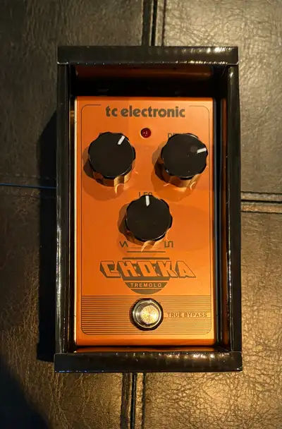 Like new with box. Really cool tremolo, sounds premium.