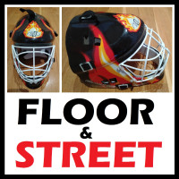 DLX Floor Hockey Goalie Mask --- BLACK ICE --- $40