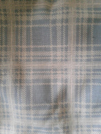Cotton semi sheer baby blue and white fabric  - 2 2/3 yards