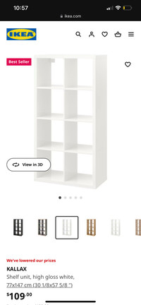 2 units - Ikea Kallax shelves 