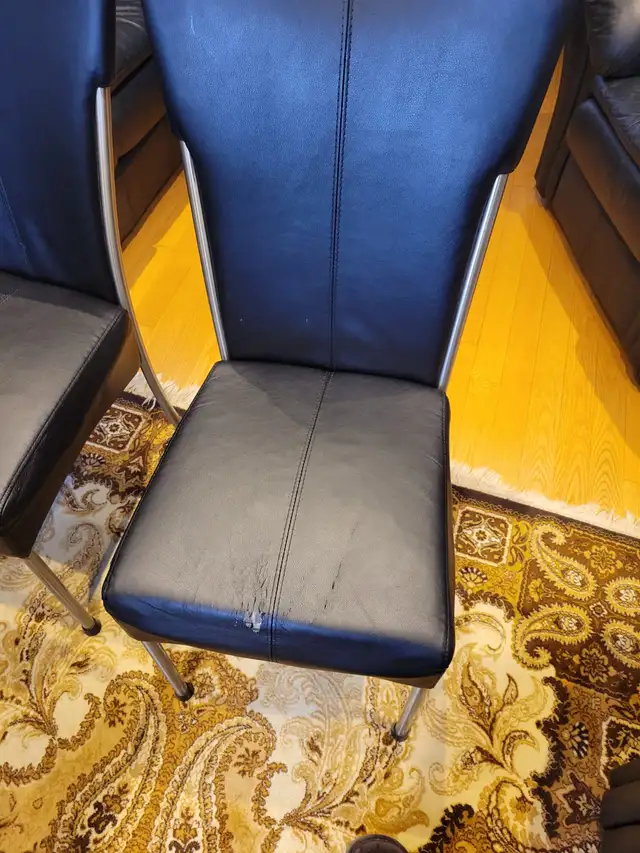 Leatherette black dining chairs in Chairs & Recliners in Markham / York Region - Image 4