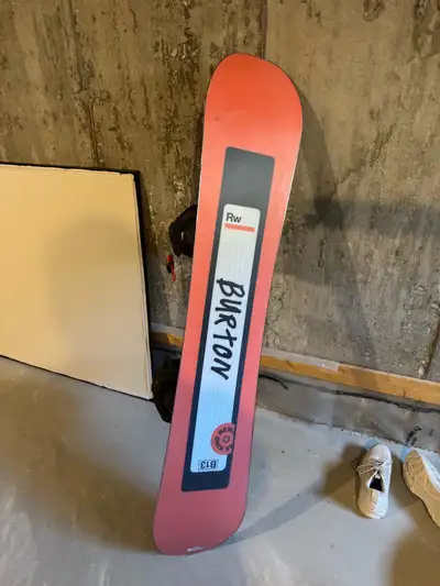 Burton snowboard with clip on boots, View more