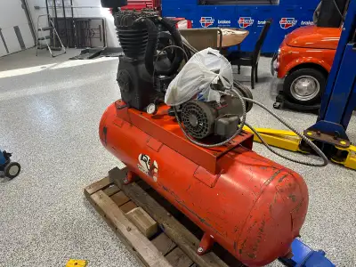 $900.00 MUST GO —GOOD WORKING AIR COMPRESSOR WITH ELECTRICAL BOX, View more