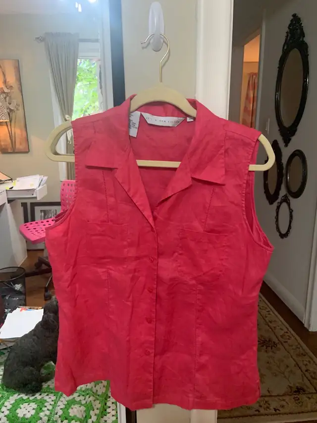 WOMEN’S 100% LINEN PINK TOP ! SIZE LARGE ! BRAMPTON ! in Women's - Tops & Outerwear in Mississauga / Peel Region - Image 8