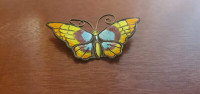 Vintage David Andersen Norwegian Enamel Silver Butterfly Brooch