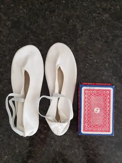 Like new Measure 6 1/2 inches in length See pics for more details Gymnastics shoe features stretch a...