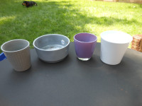 Flower Pots -  Glass and Ceramic  - 5 dollars each