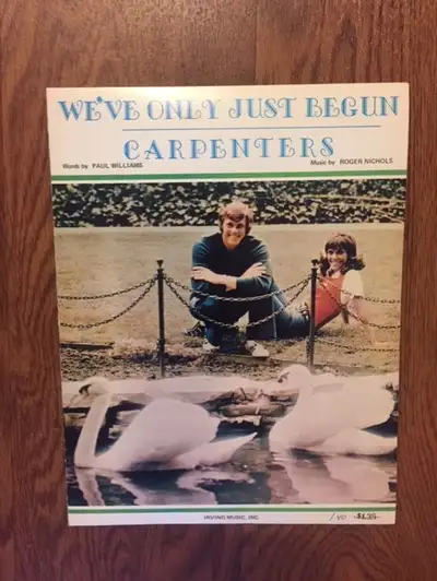 We've Only Just Begun The Carpenters 1970 sheet music, View more