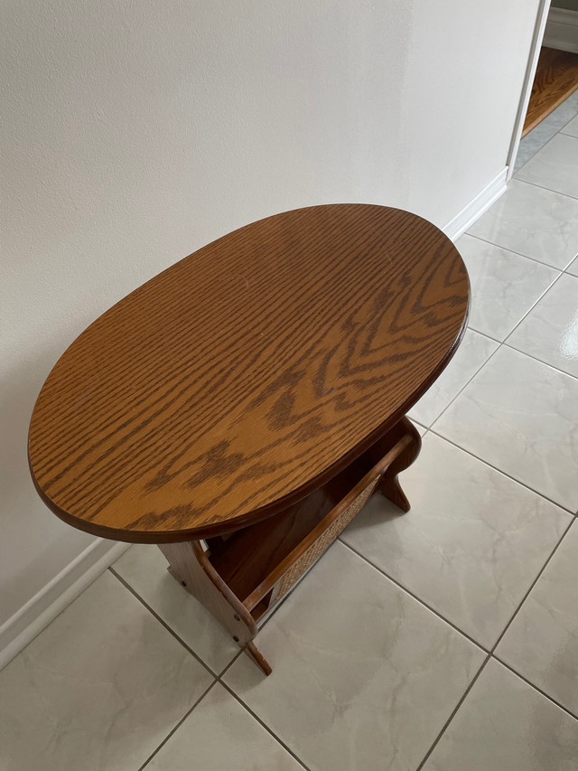 Wooden End Table with Magazine Holder in Other Tables in City of Toronto - Image 2