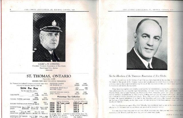 1939 Dominion Fire Chiefs Convention Program, St. Thomas, Ont. in Arts & Collectibles in London - Image 4