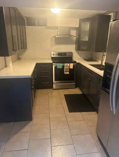 Unfurnished private room with shared bathroom in a 2-bedroom basement with private entrance, availab...